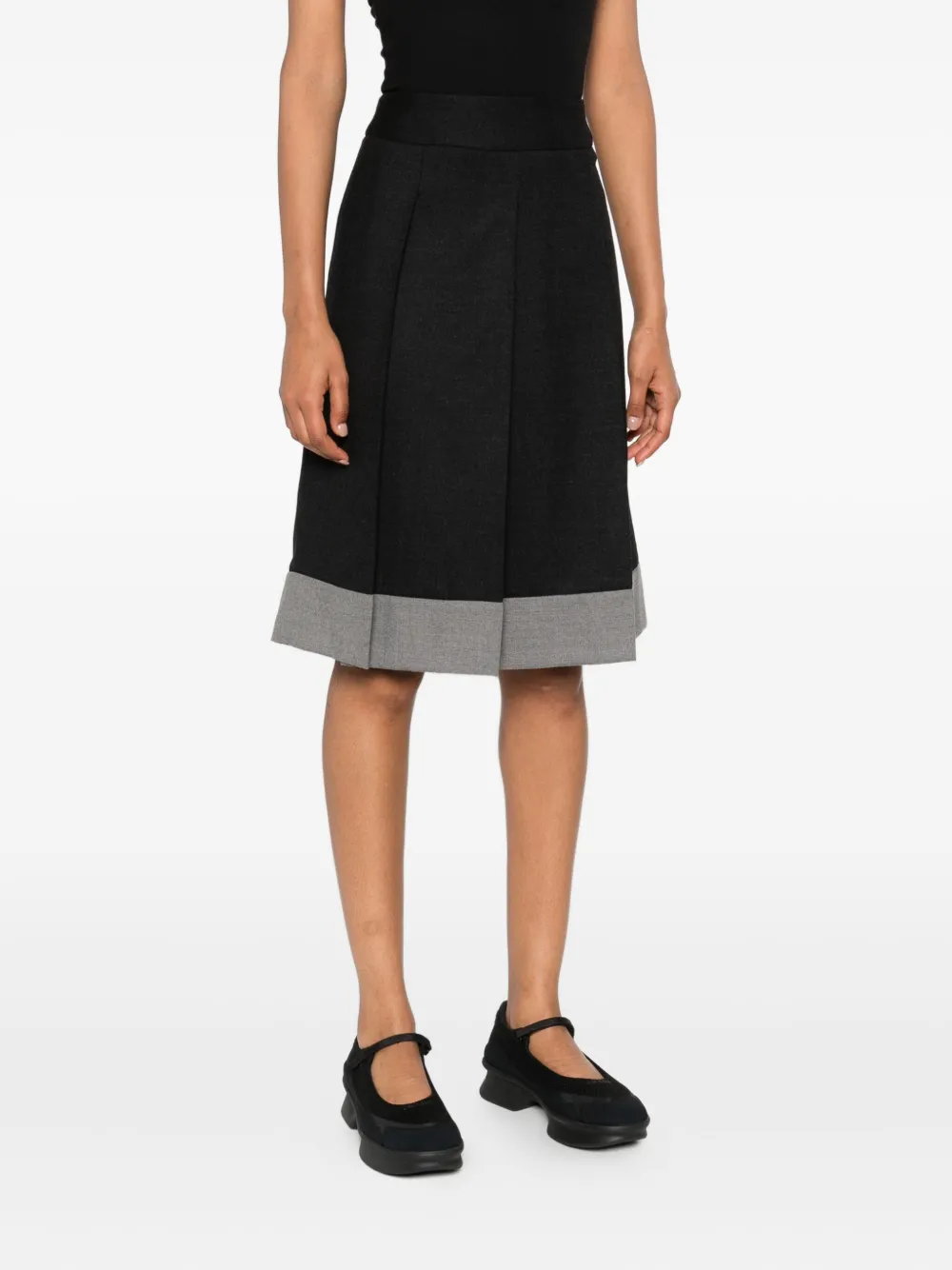Cividini A-line Pleated Skirt In Multi