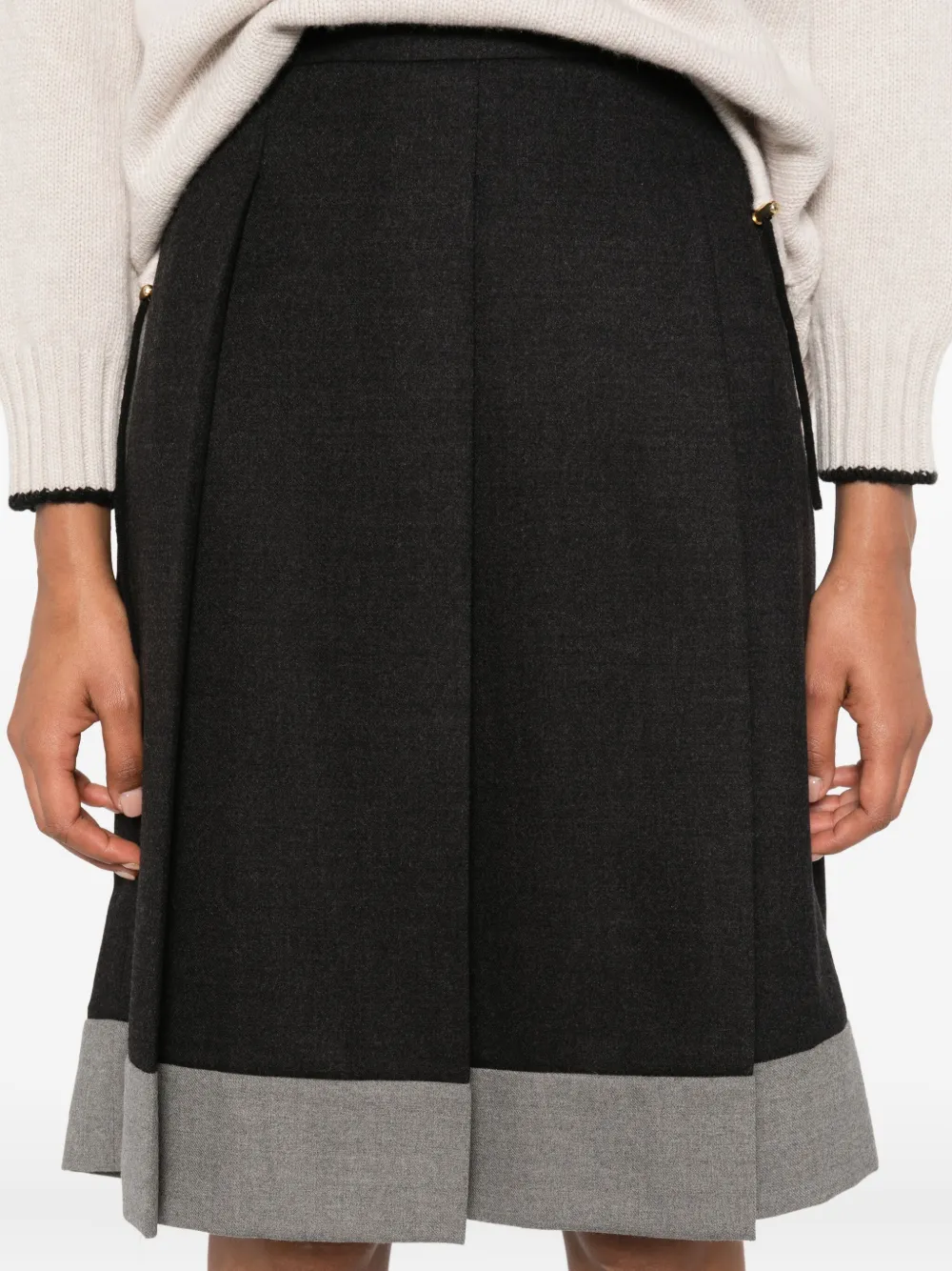 Cividini A-line Pleated Skirt In Multi