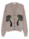 MSGM mushroom-embellished cardigan - Neutrals