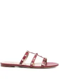 Valentino Garavani Rockstud-embellished flat sandals - Red