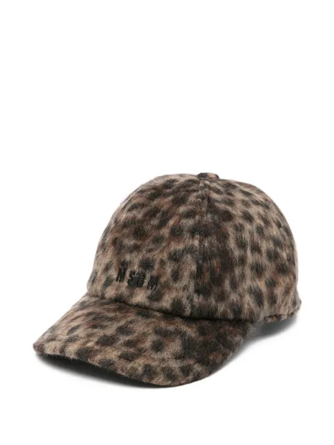 MSGM leopard-print baseball cap