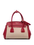 Prada Pre-Owned 2010-2025 Saffiano Cuir Trimmed Canapa satchel - Brown