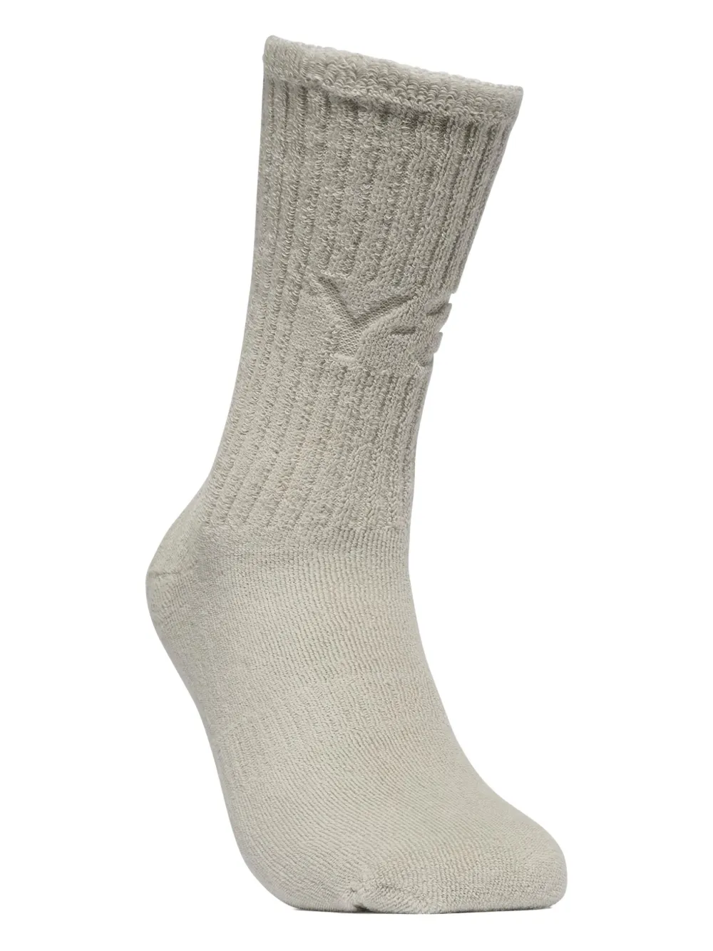 Y-3 Debossed-logo Socks In Gray