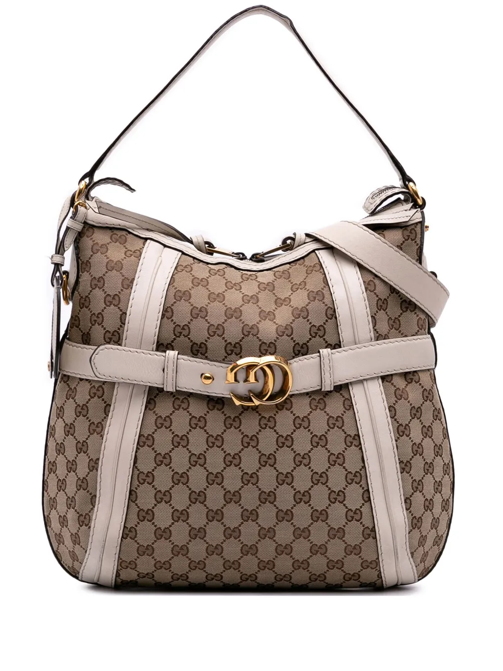 Gucci Pre-Owned 2016-2025 ミディアム GGキャンバス ランニング サッチェルバッグ - ブラウン Gucci Pre-Owned 2016-2025 ミディアム GGキャンバス ランニング サッチェルバッグ - ブラウン