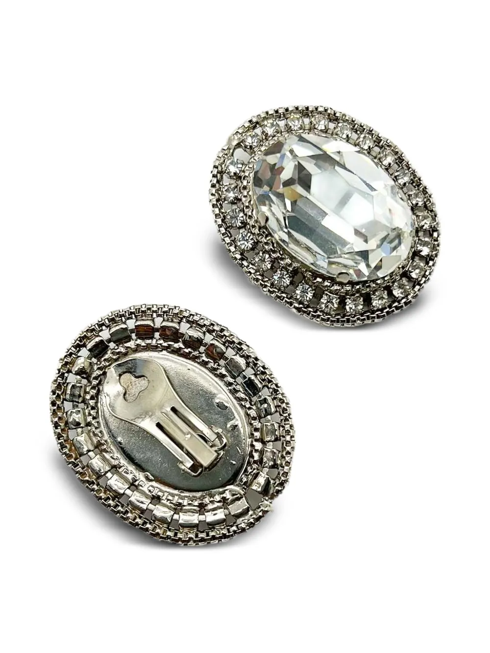 Jennifer Gibson Jewellery 1980s Statement Crystal Headlamp earrings | Image 2