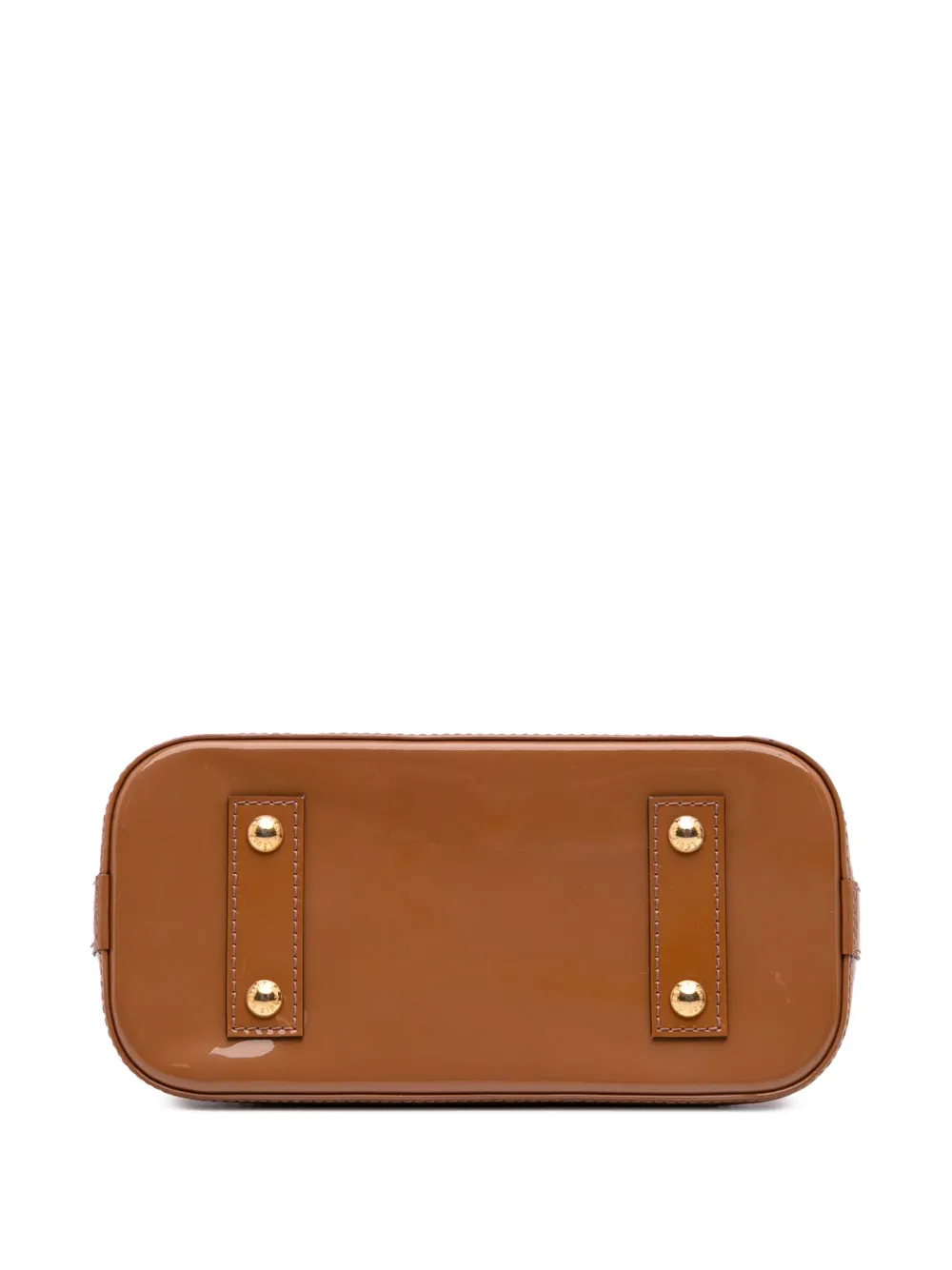 Pre-owned Louis Vuitton 2013 Monogram Vernis Alma Bb Satchel In Brown