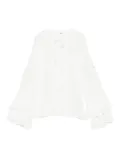 Ba&Sh Omar eyelet-embroidered ruffle blouse - Neutrals