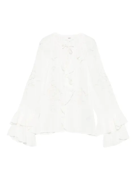 Ba&Sh Omar eyelet-embroidered ruffle blouse