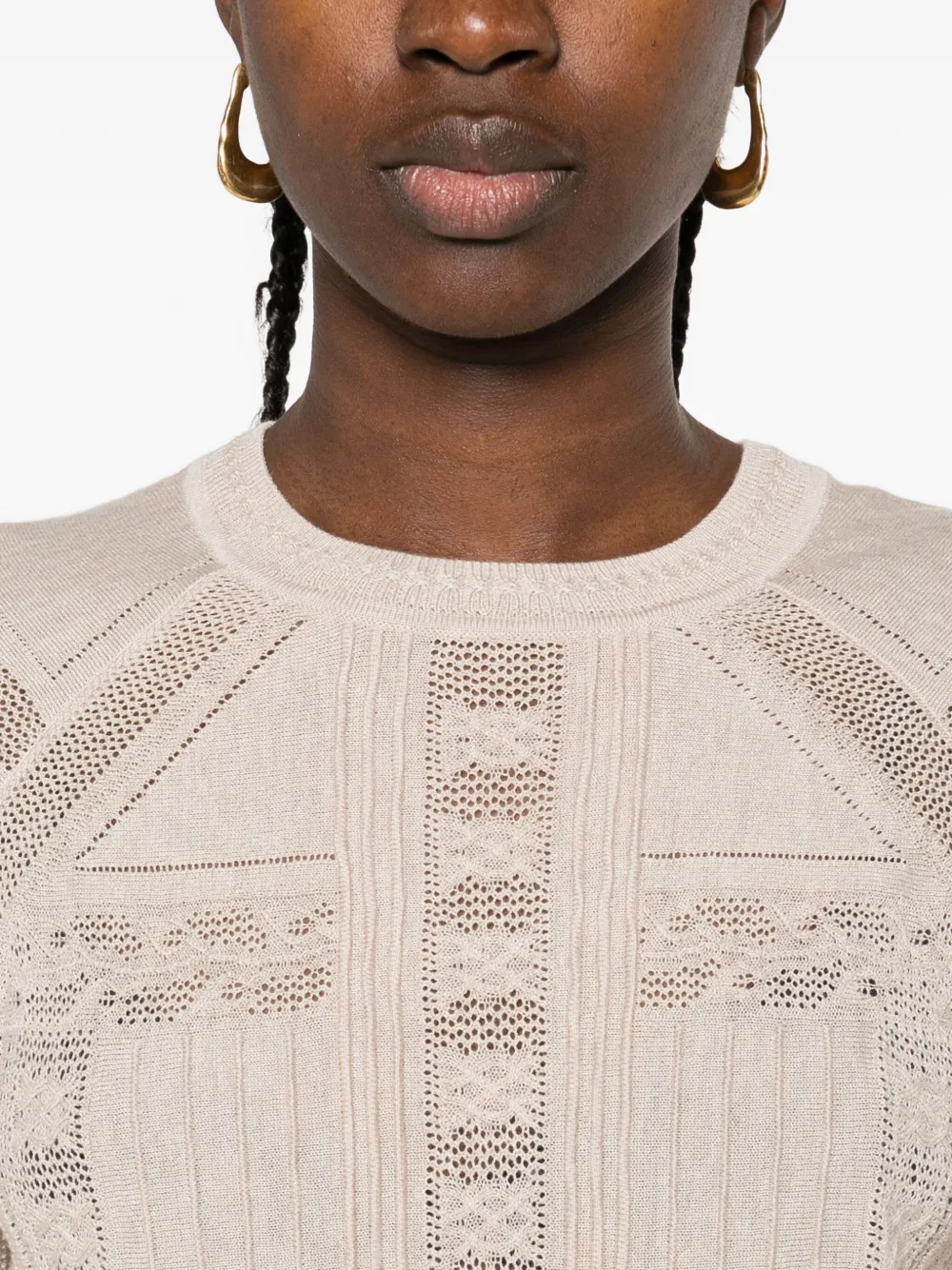 Ba&Sh Philo top met ringlets Beige