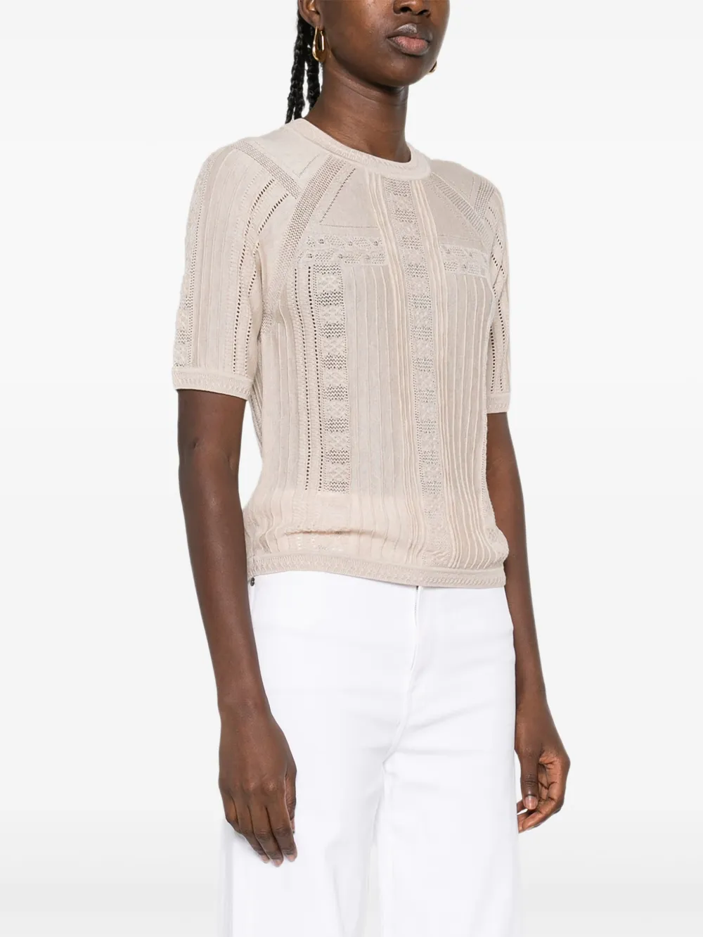 Ba&Sh Philo top met ringlets Beige