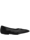 Rick Owens square-toe calf-hair ballet flats - Black