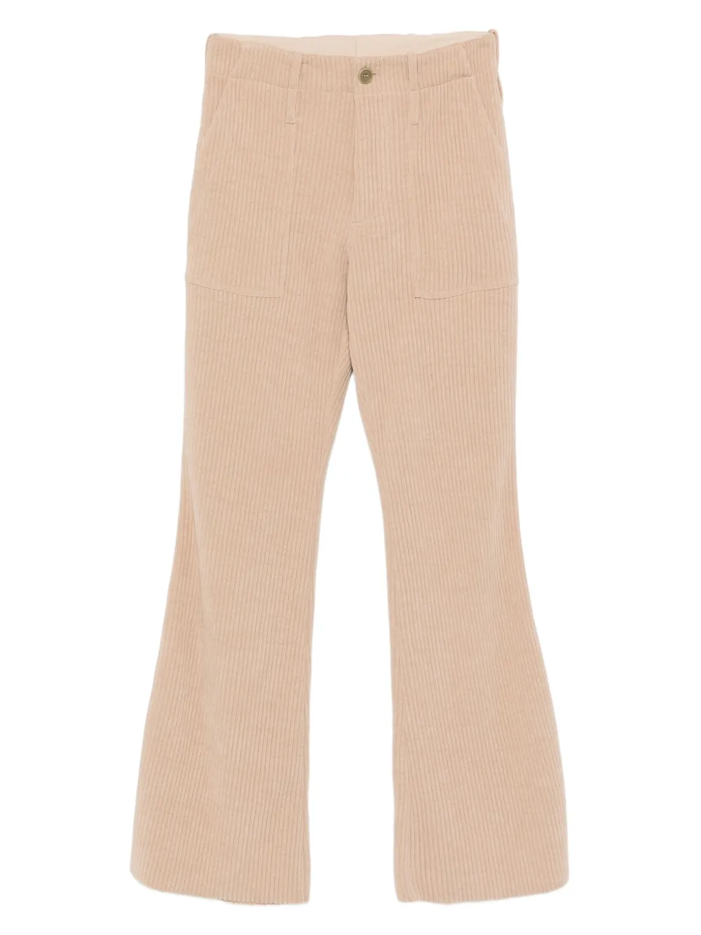 Jejia ribbed flared trousers Beige