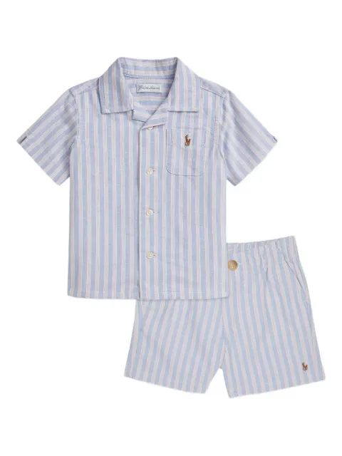 POLO RALPH LAUREN KIDS striped shirt shorts set