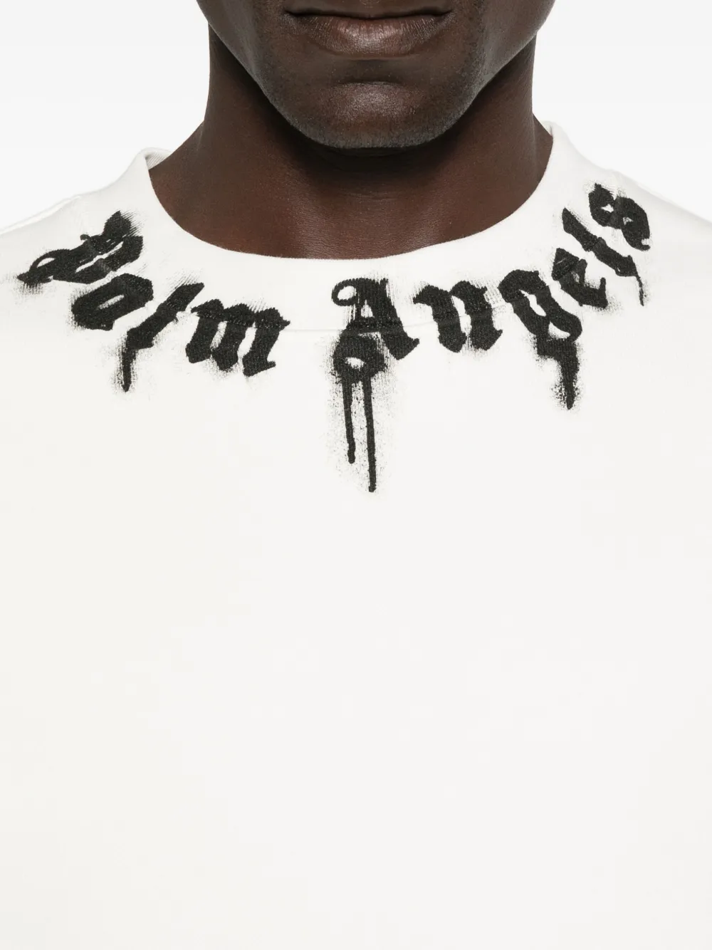 Palm Angels Katoenen sweater met logoprint Wit