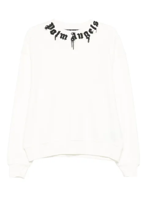 Palm Angels logo-print cotton sweatshirt