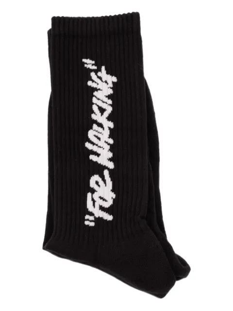 Off-White logo-embroidered socks