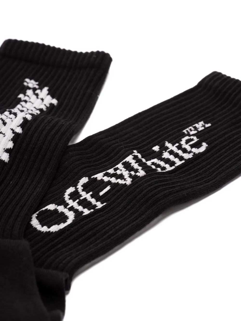 Off-White Sokken met geborduurd logo Zwart