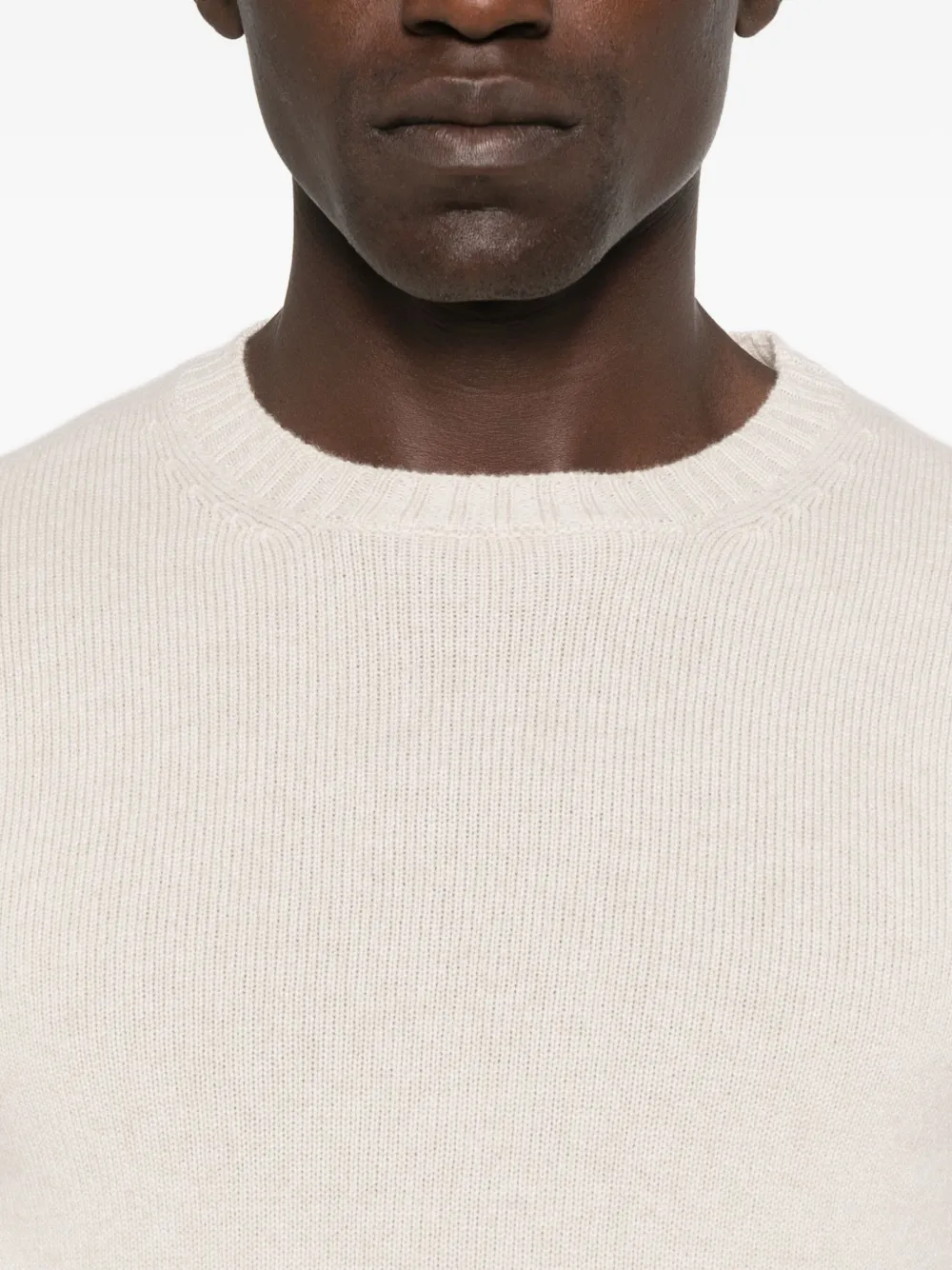 Drumohr Kasjmier trui met ronde hals Beige