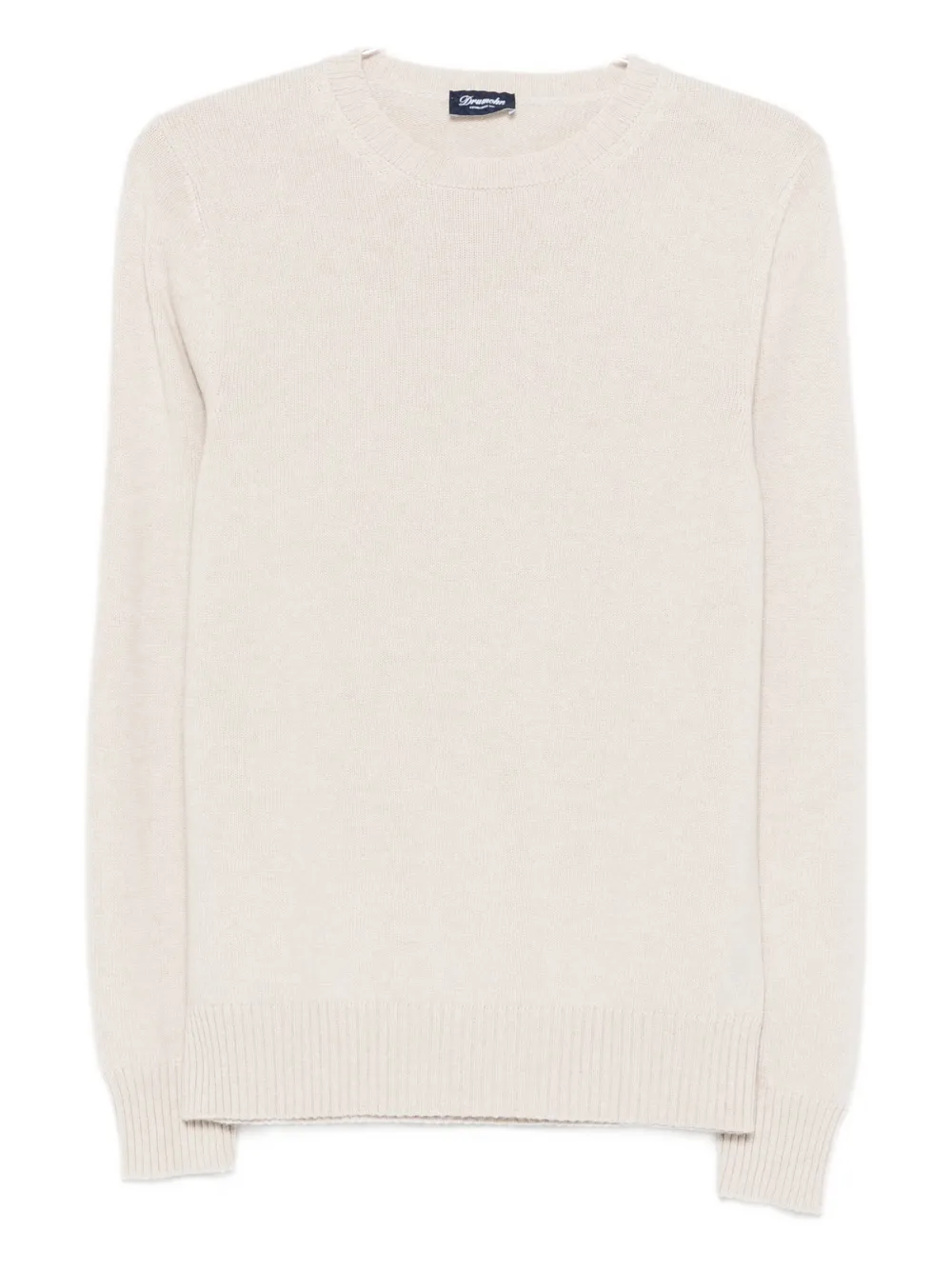 Drumohr Crew-neck Cashmere Sweater In Neutral