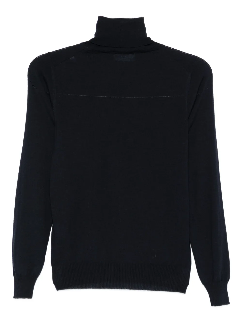 Drumohr Roll-neck Wool Sweater In Black