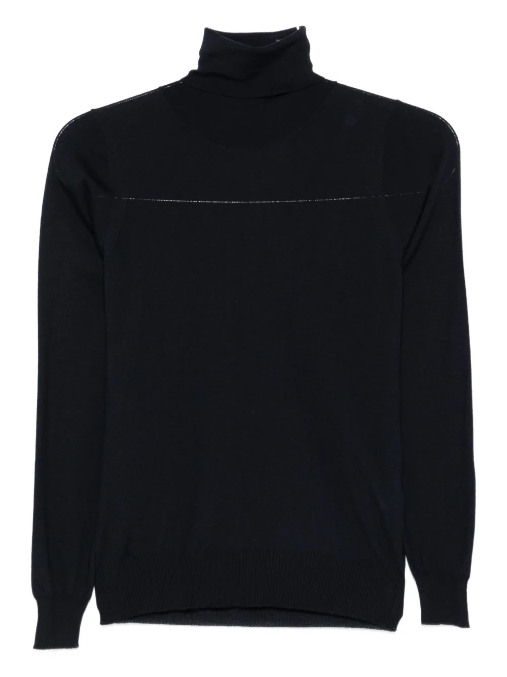 Drumohr Roll-neck Wool Sweater In Black