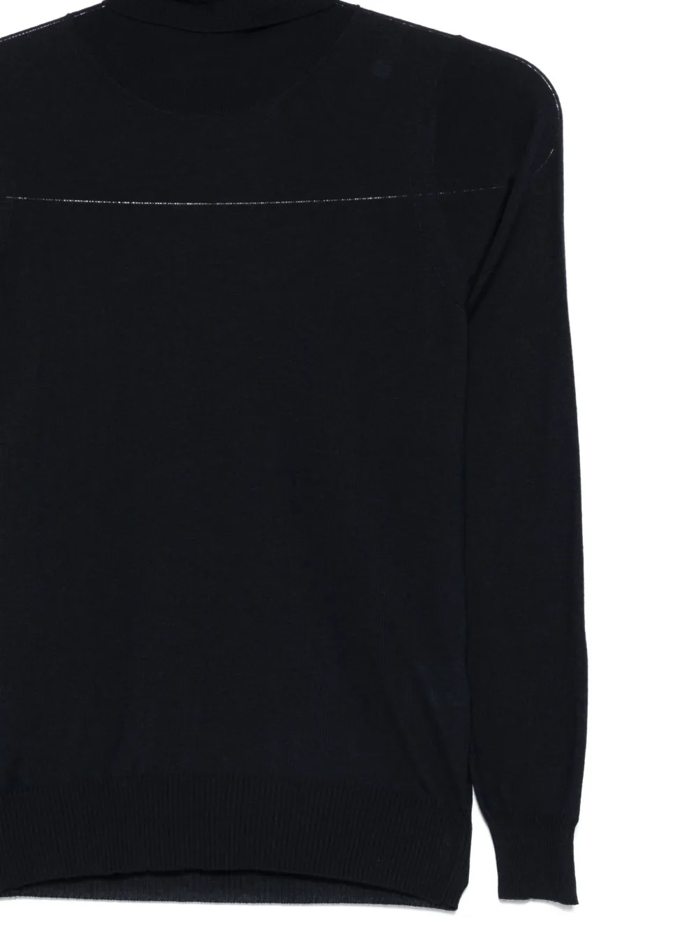 Drumohr Roll-neck Wool Sweater In Black