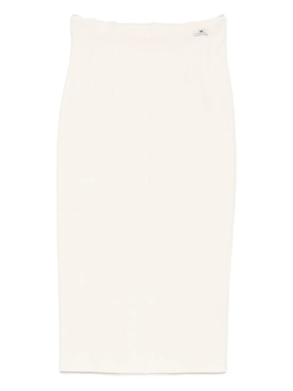 Elisabetta Franchi ribbed pencil midi skirt Beige