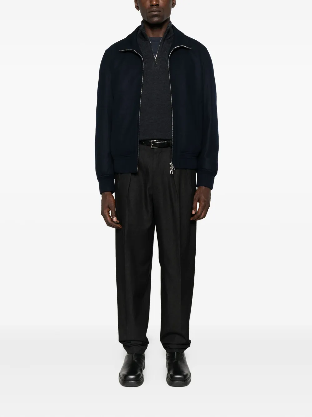 Drumohr high-neck half-zip sweater - Grijs