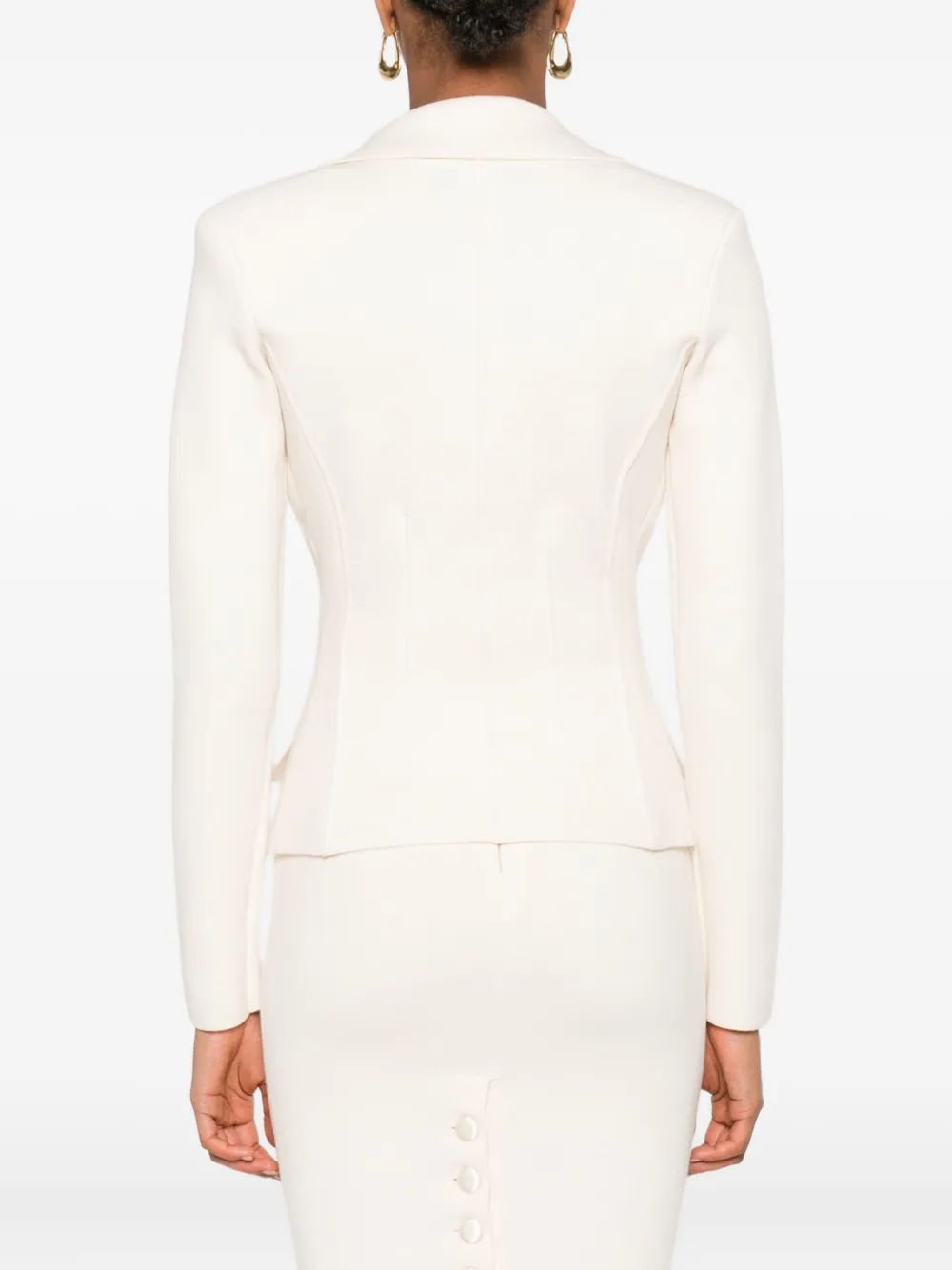 Elisabetta Franchi Jack met knoopsluiting Beige