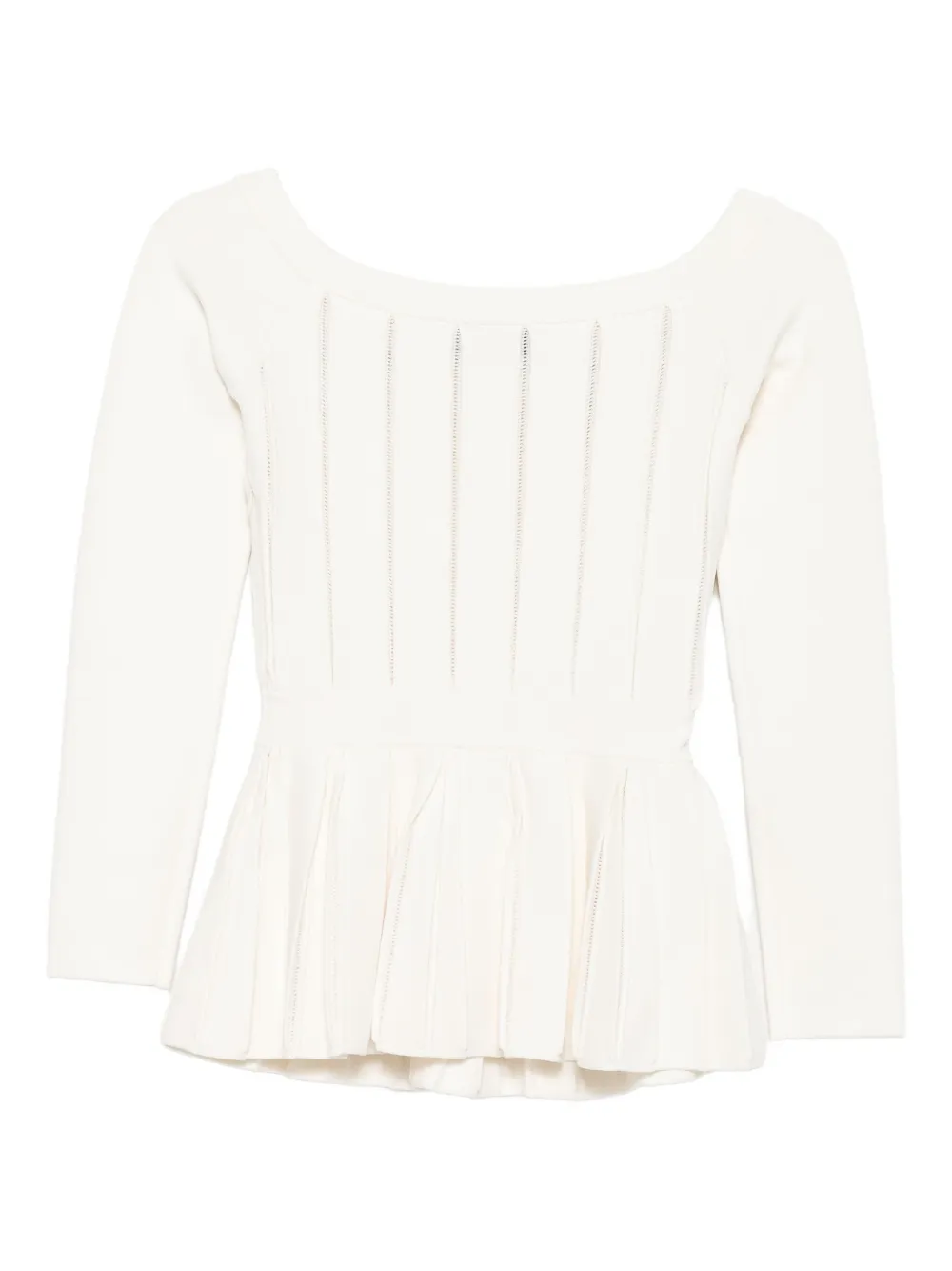 Elisabetta Franchi Geplooide top met vlakken Wit