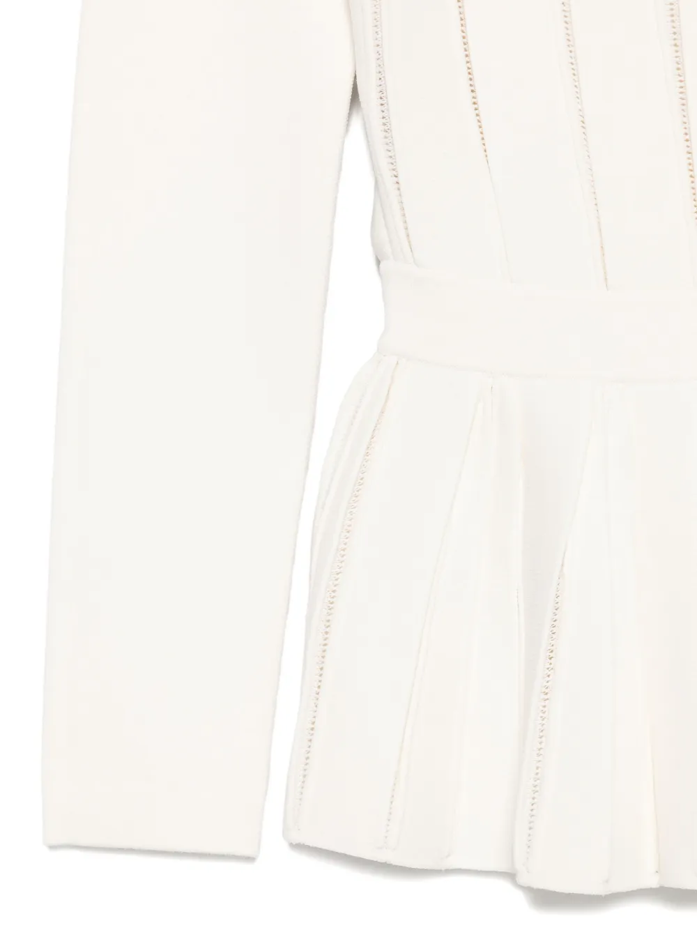 Elisabetta Franchi Geplooide top met vlakken Wit