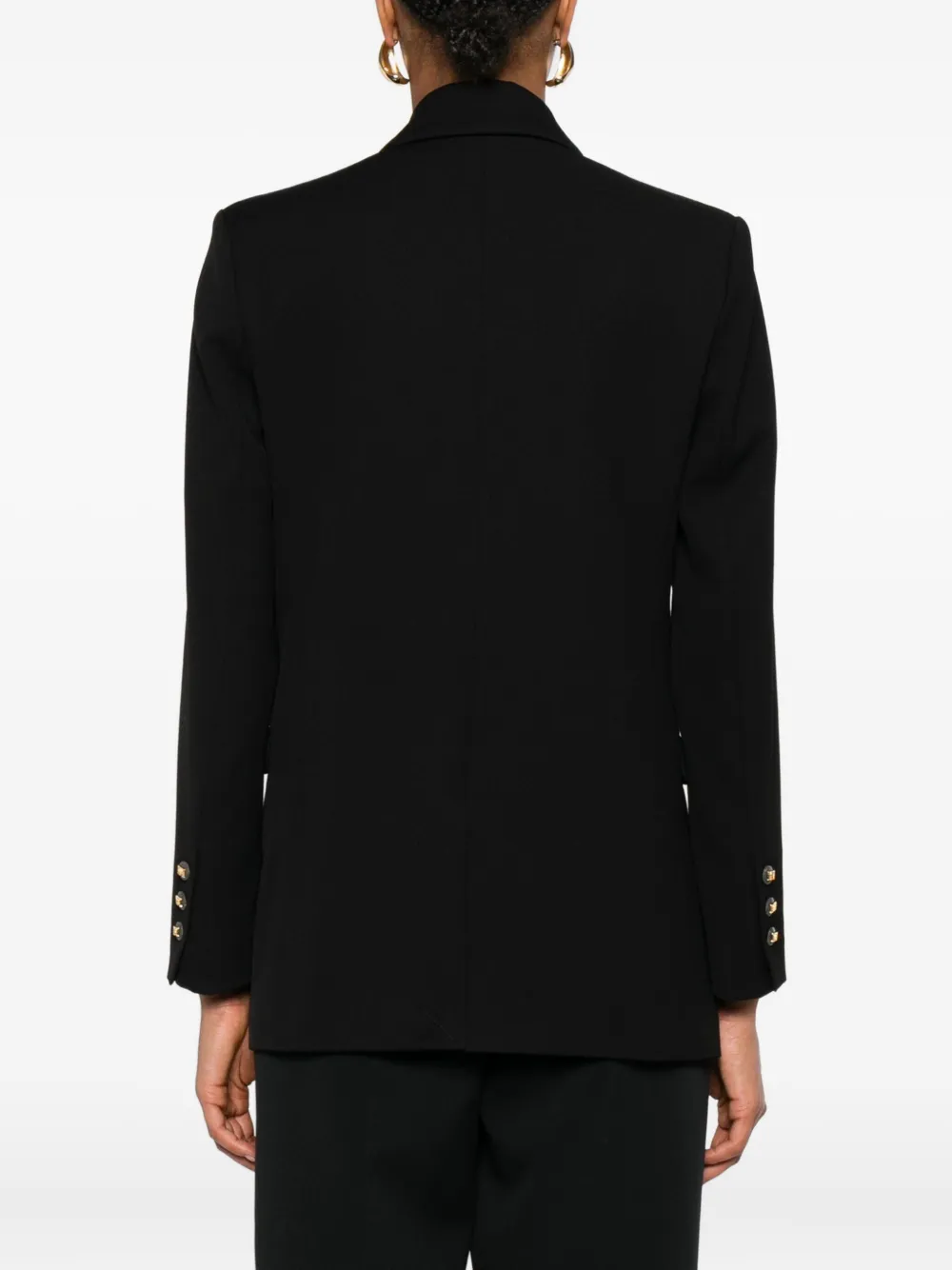 Elisabetta Franchi Cotton Gabardine Blazer With Breast Pocket Clothing In Black