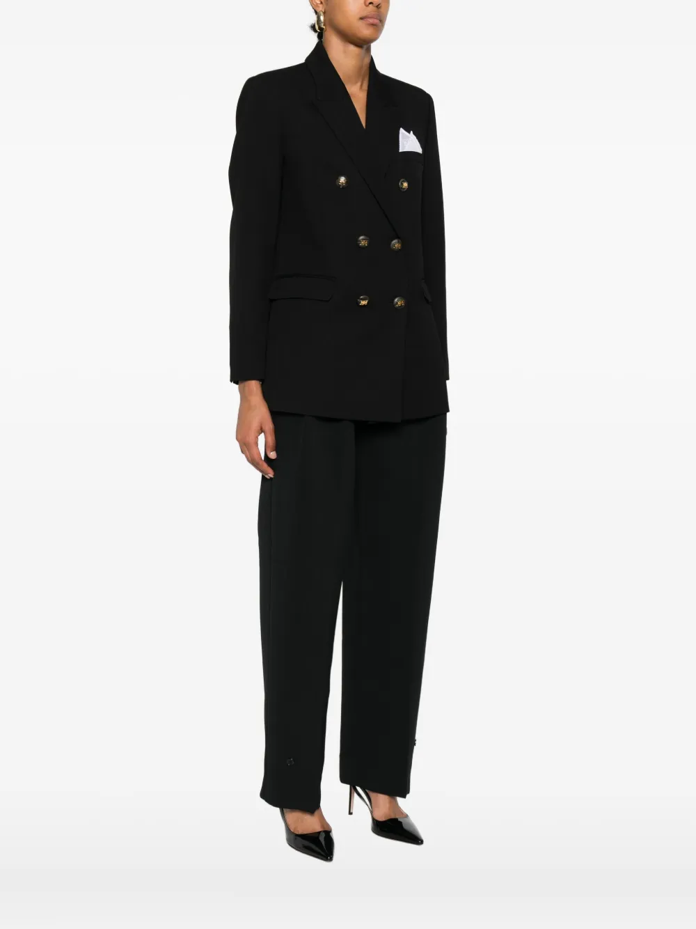 Elisabetta Franchi Cotton Gabardine Blazer With Breast Pocket Clothing In Black