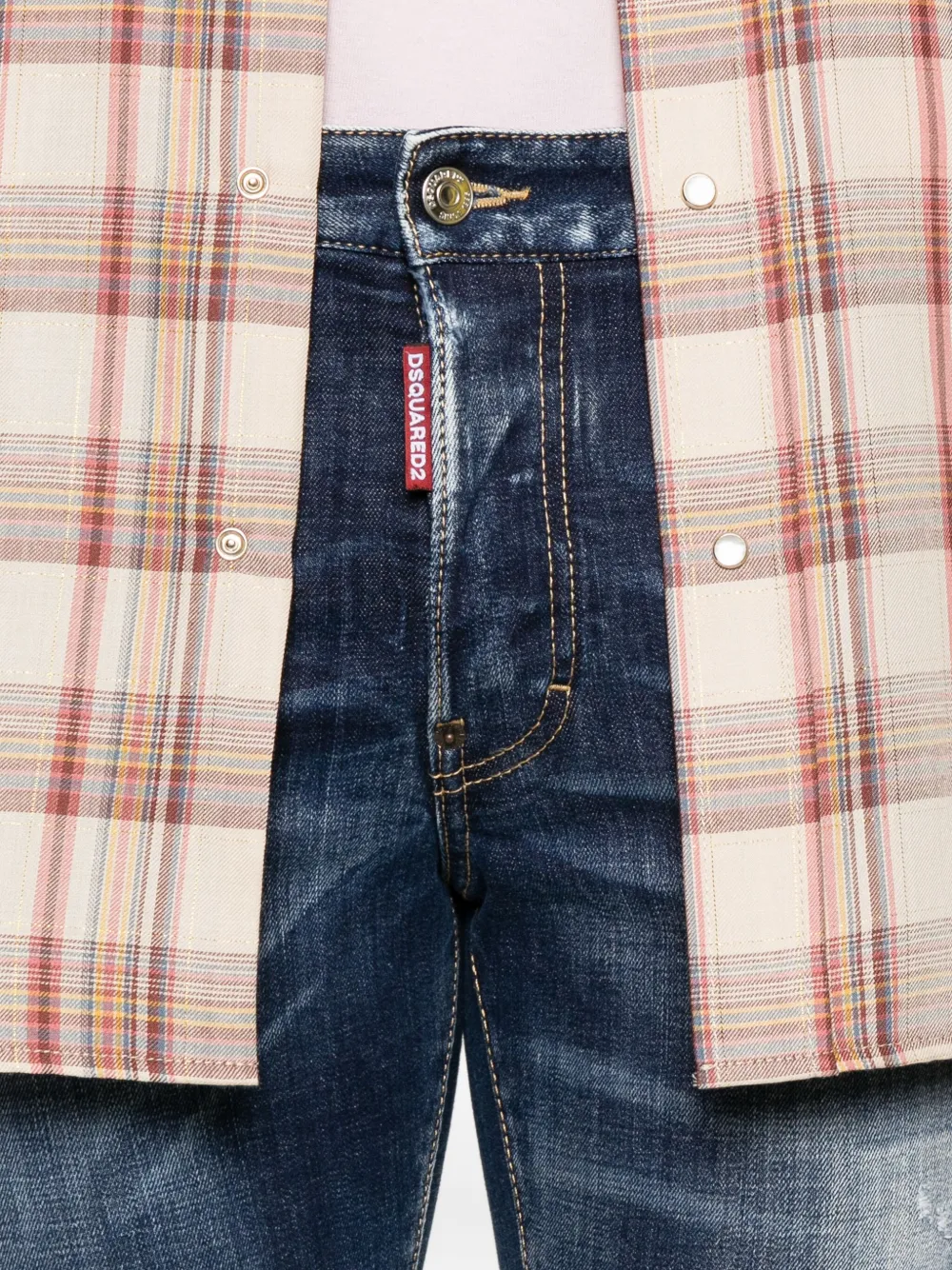 DSQUARED2 Cool Guy distressed faded jeans Blauw