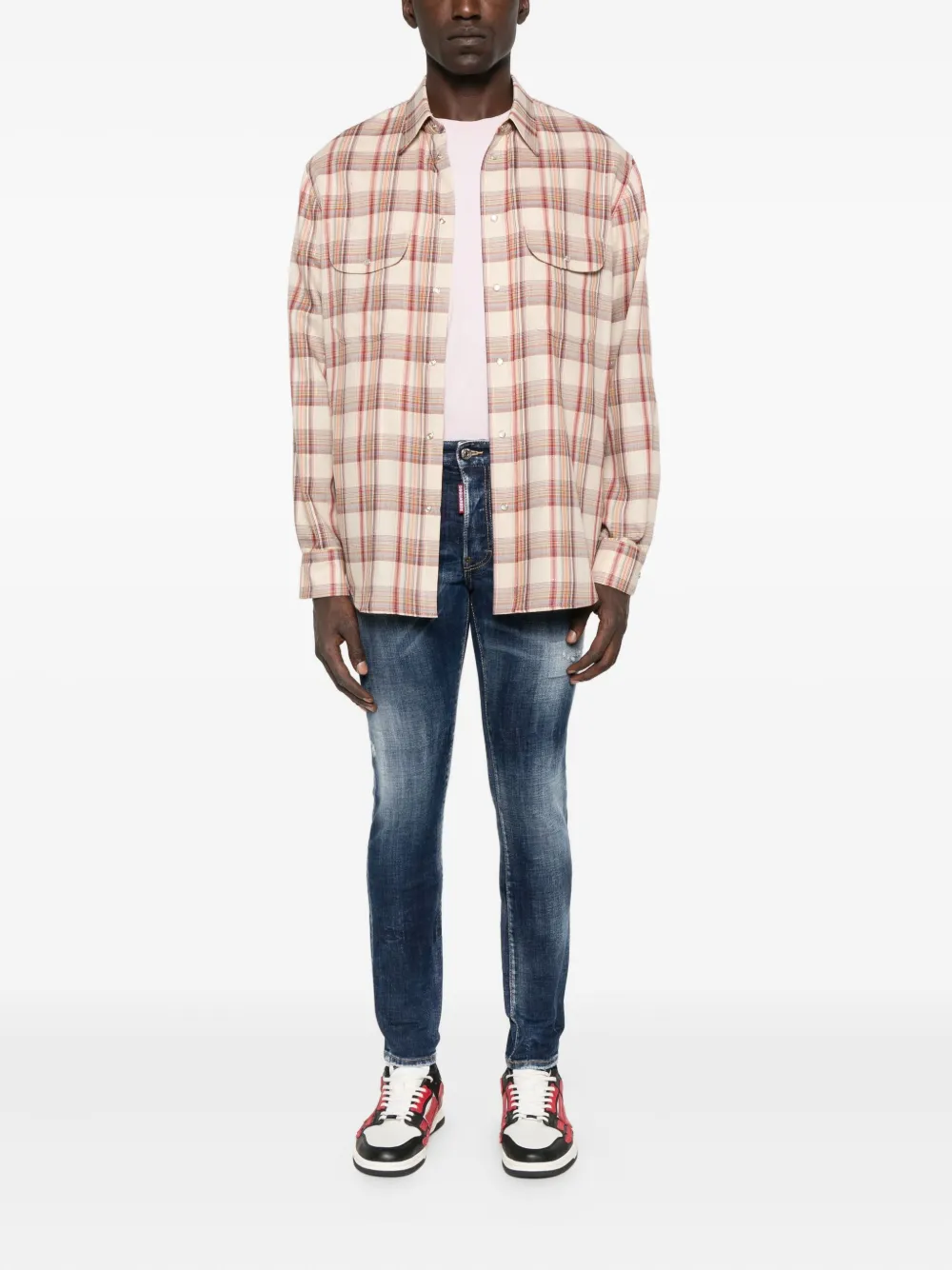 DSQUARED2 Cool Guy distressed faded jeans Blauw