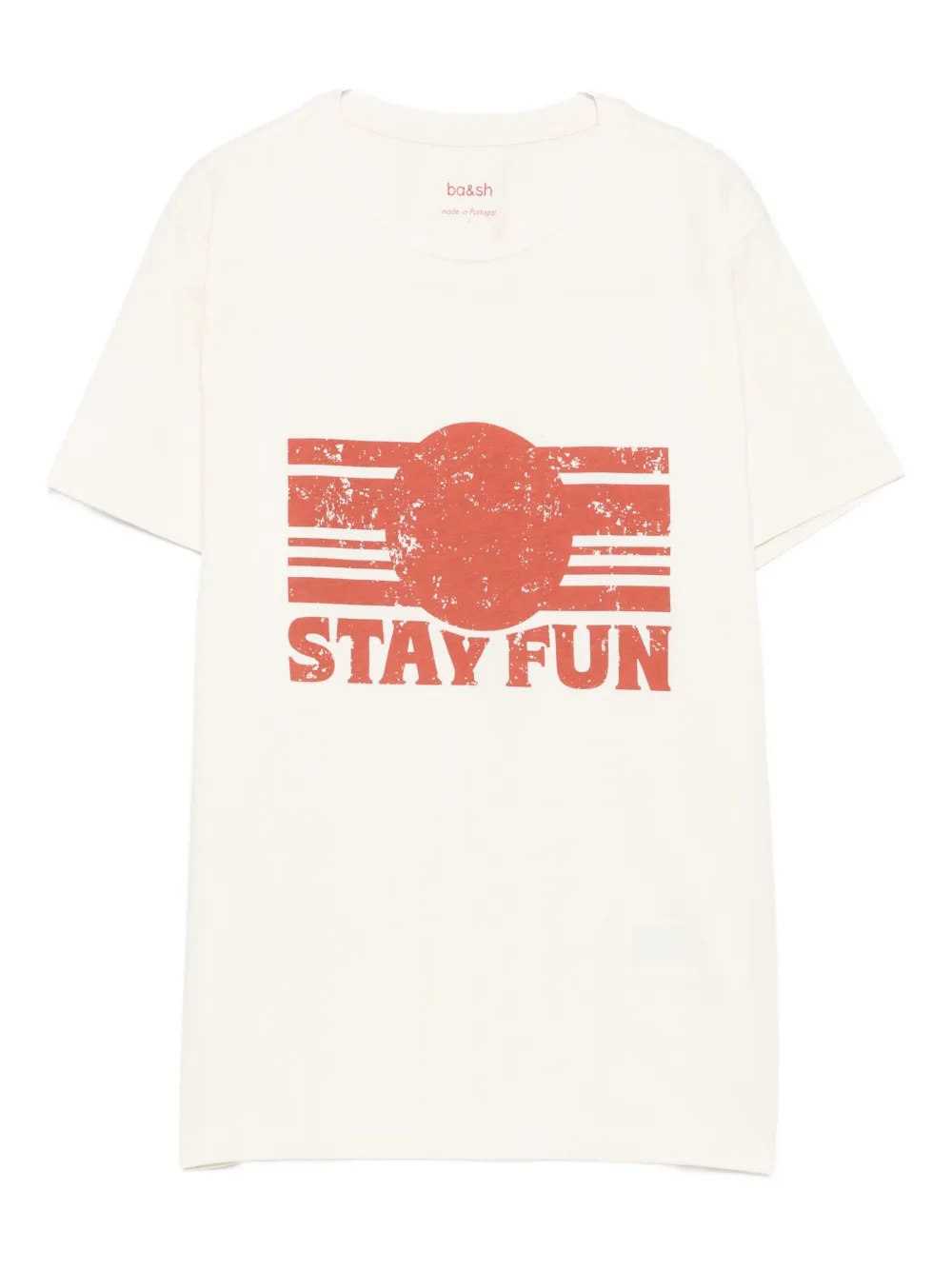 Ba&Sh Katoenen T-shirt met grafische print Beige