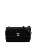 CHANEL Pre-Owned 1986-1988 Mini Rectangular CC Quilted Satin Flap crossbody bag - Black