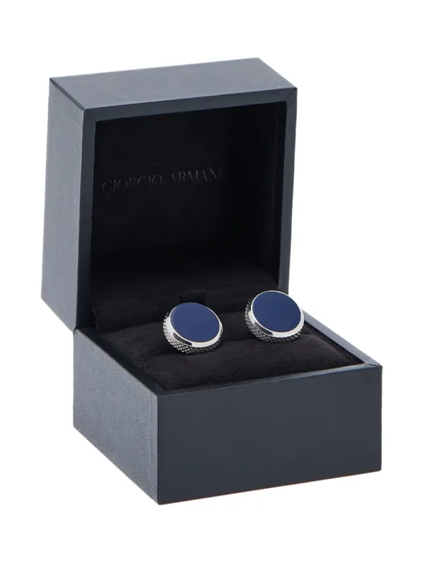 Giorgio Armani ラウンド カフスボタン | シルバートーン | FARFETCH JP