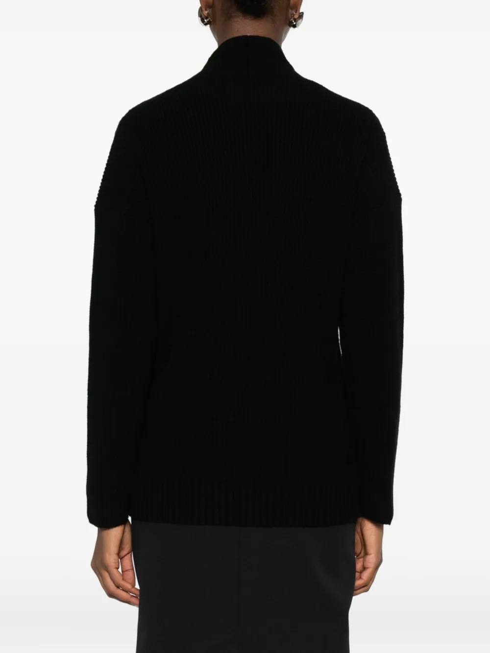 Max Mara Double-breasted Cardigan In Black