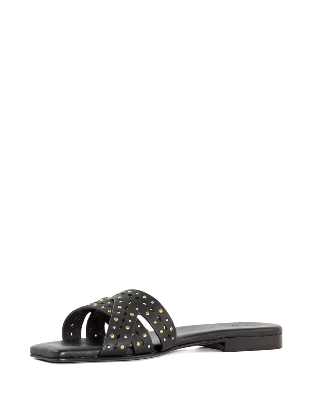 Donnarì leather stud-embellished sandals Black