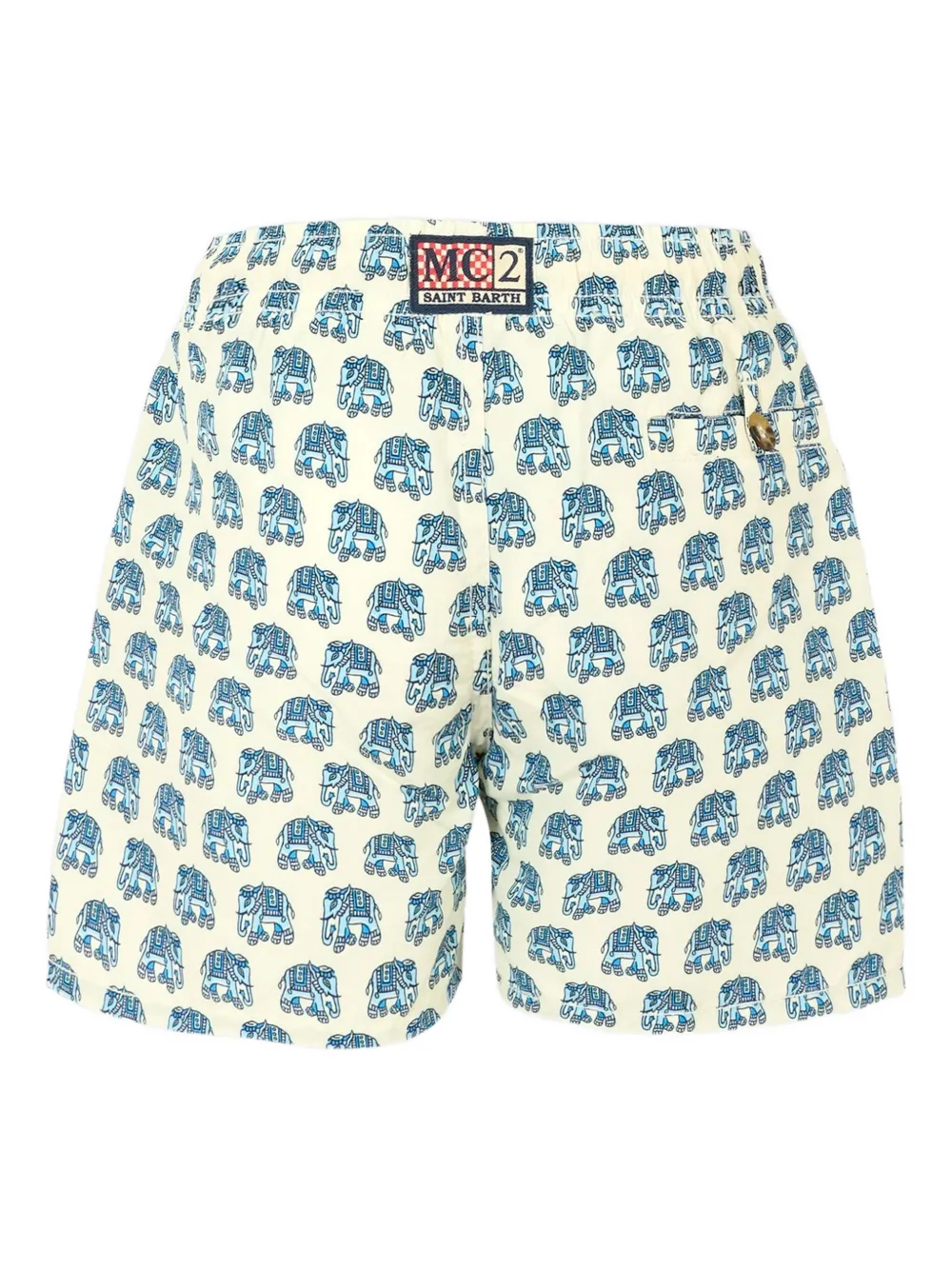 Mc2 Saint Barth Elephant-print Drawstring Swim Shorts In Multi