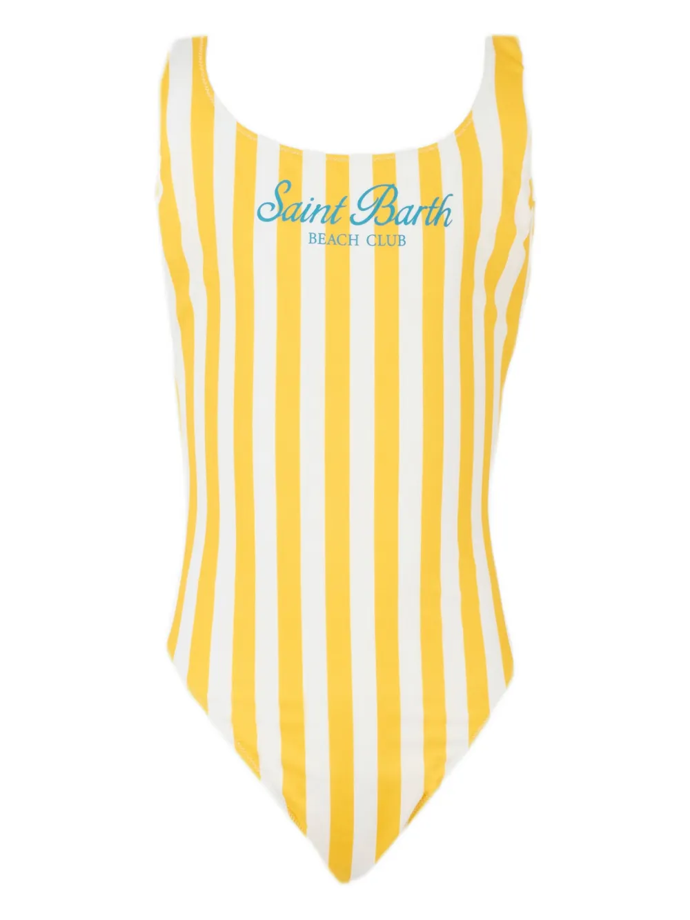 MC2 Saint Barth Kids stripe swimsuit - イエロー MC2 Saint Barth Kids stripe swimsuit - イエロー