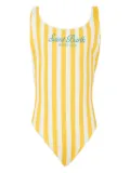 MC2 Saint Barth Kids stripe swimsuit - Yellow