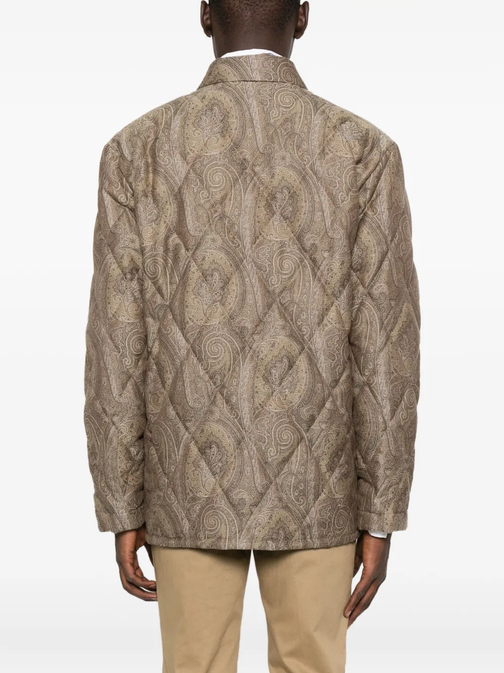 ETRO Shirtjack met paisley-print Beige