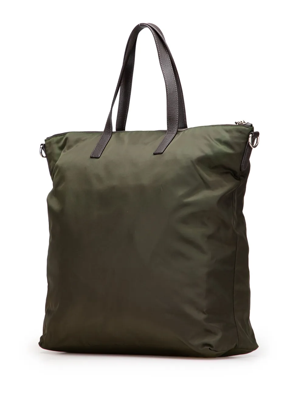 Pre-owned Prada 2013-2020 Tessuto Satchel In Green