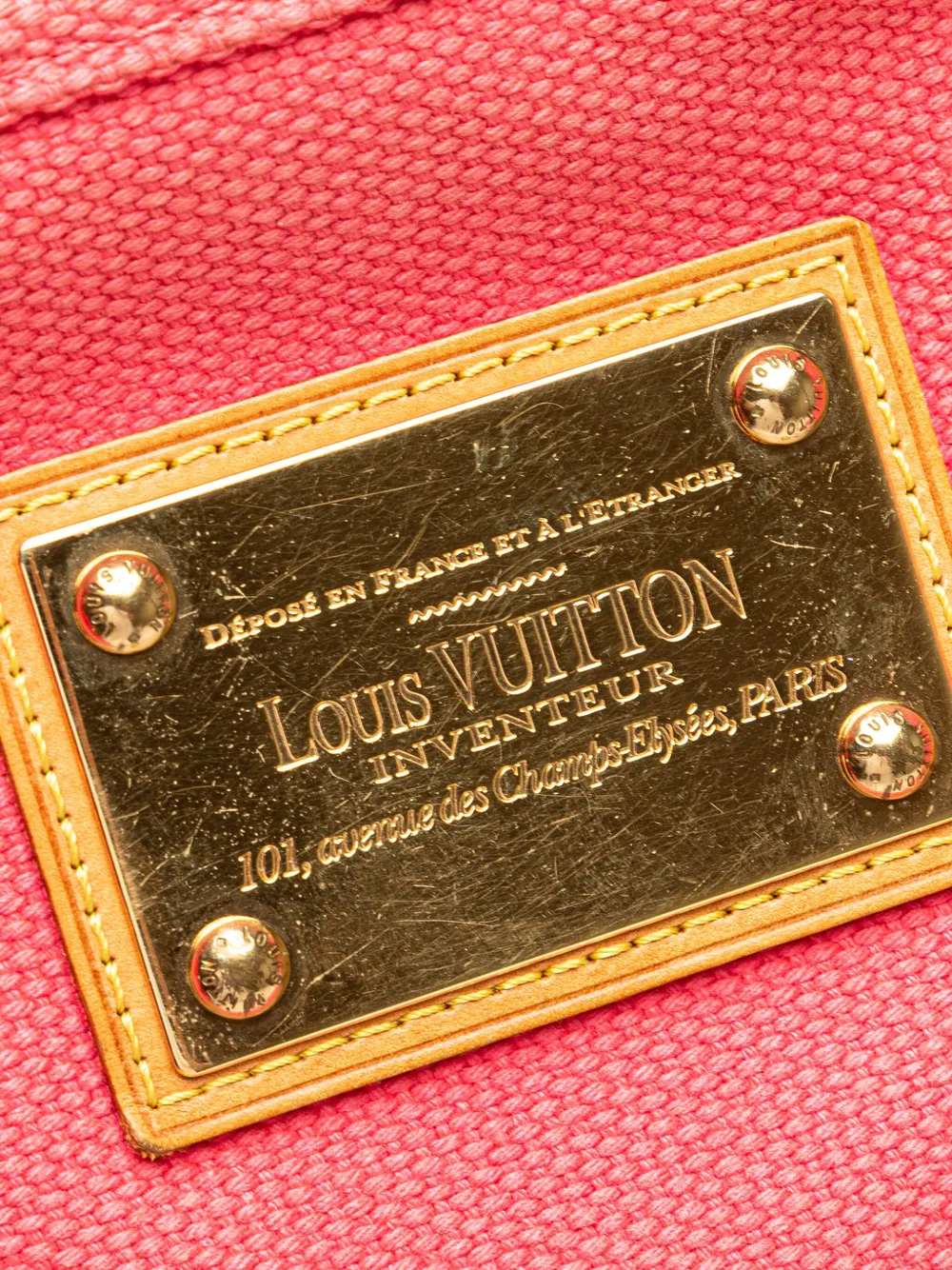 Pre-owned Louis Vuitton 2005 Antigua Cabas Mm Tote Bag In Pink
