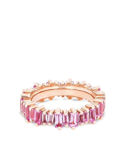Suzanne Kalan 18K rose gold pink sapphire eternity band