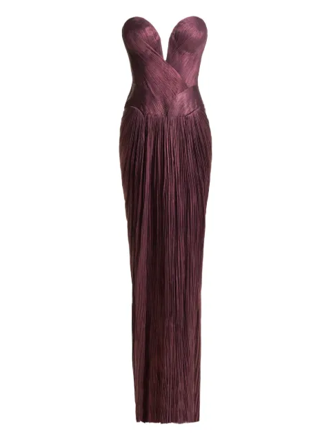 Maria Lucia Hohan Andora pleated strapless gown