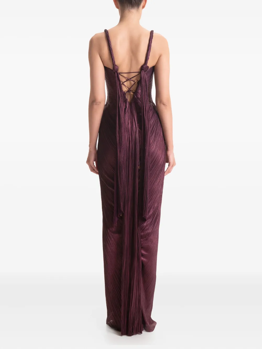 Maria Lucia Hohan Geplooide maxi-jurk Rood