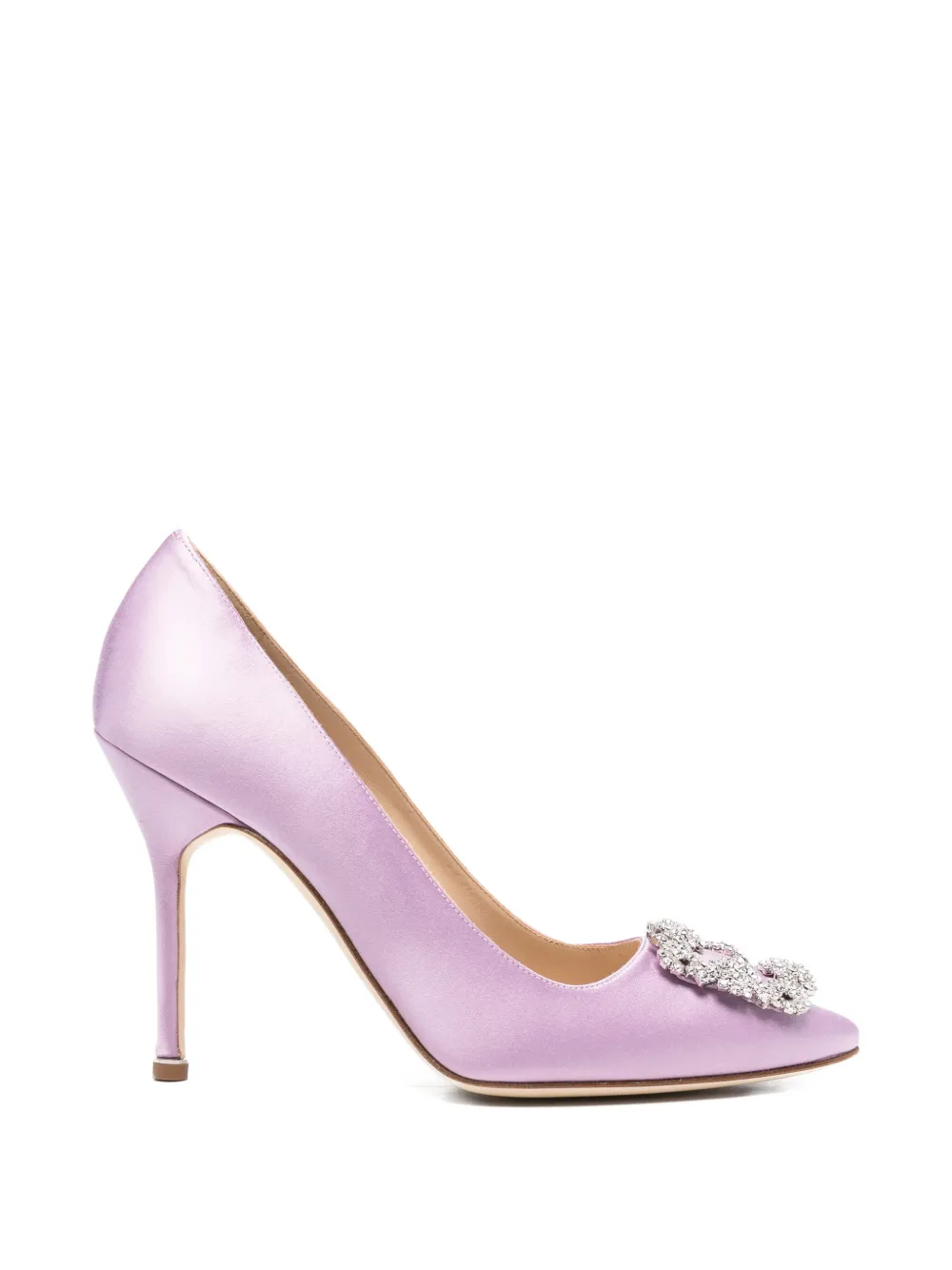 Manolo Blahnik Hangisi crysta-embellished pumps Paars